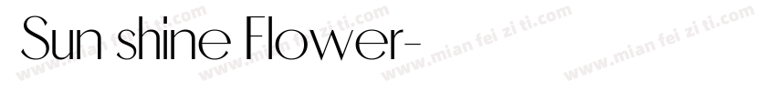 花屿 Sun shine Flower字体转换